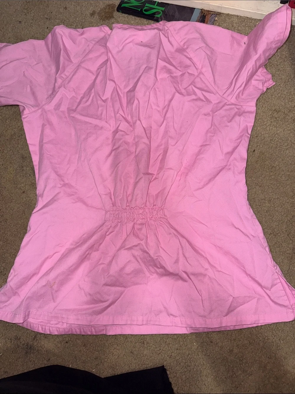 koi Pink V-Neck Medical Top - Picture 3 of 3